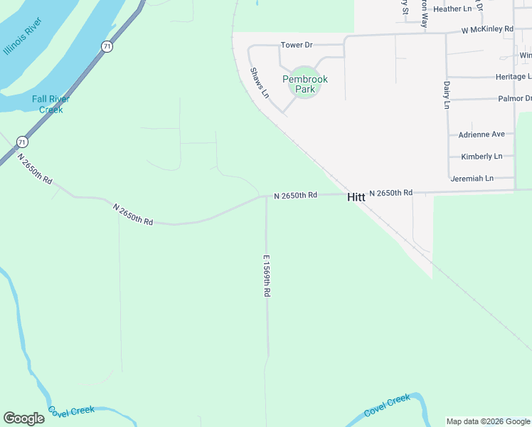 map of restaurants, bars, coffee shops, grocery stores, and more near 2568 East 1569th Road in Ottawa