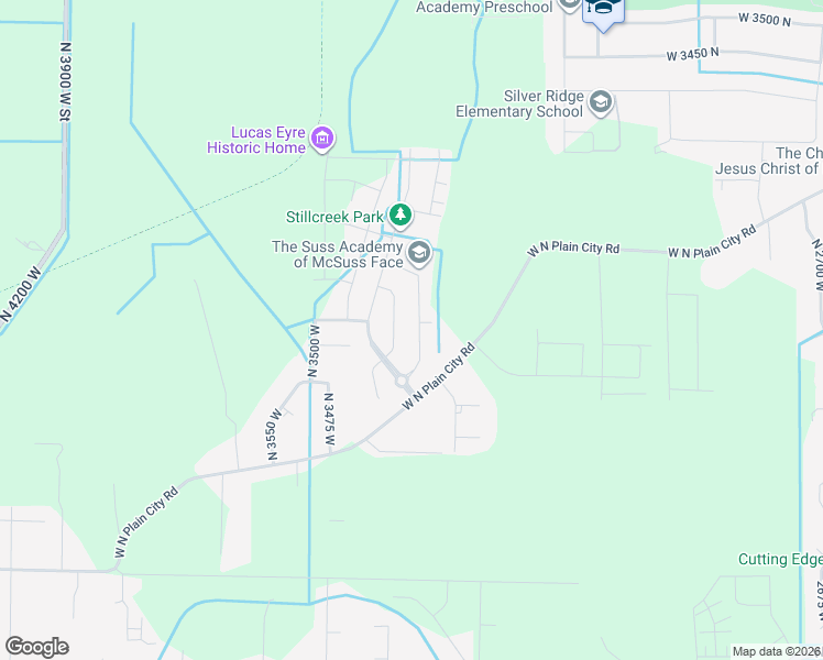 map of restaurants, bars, coffee shops, grocery stores, and more near 3065 North 3325 West in Plain City