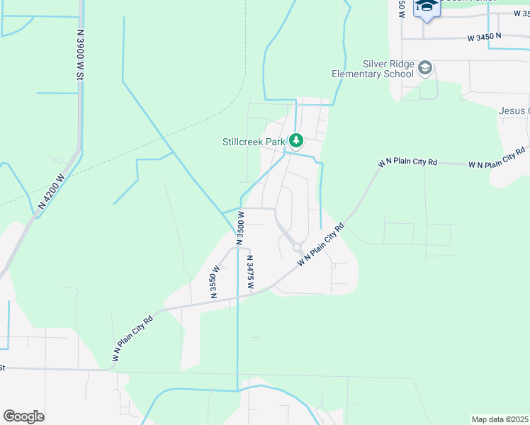 map of restaurants, bars, coffee shops, grocery stores, and more near 3451 Larkspur Lane in Plain City
