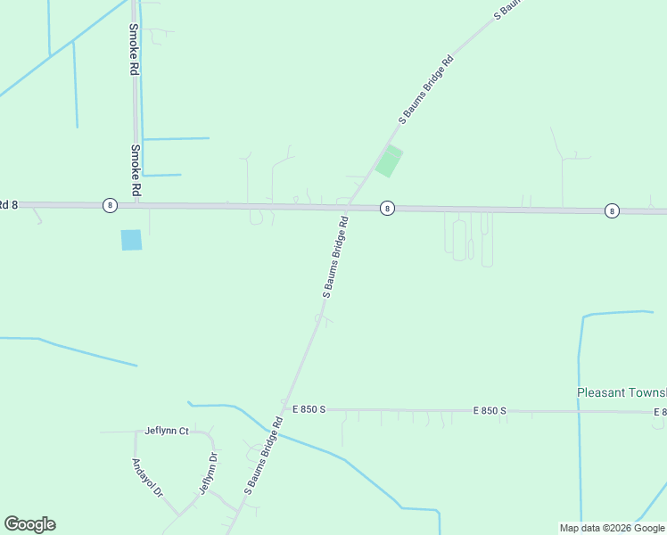 map of restaurants, bars, coffee shops, grocery stores, and more near 817 South Baums Bridge Road in Kouts