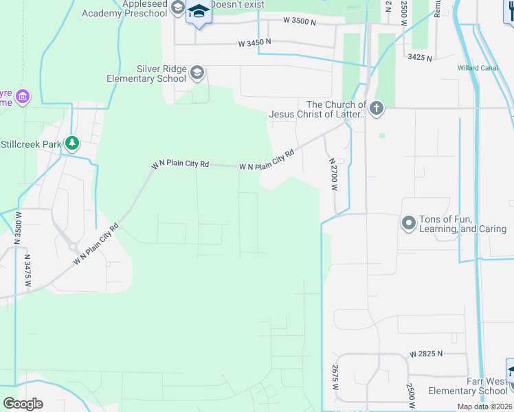map of restaurants, bars, coffee shops, grocery stores, and more near 3193 North 2825 West in MS CITY