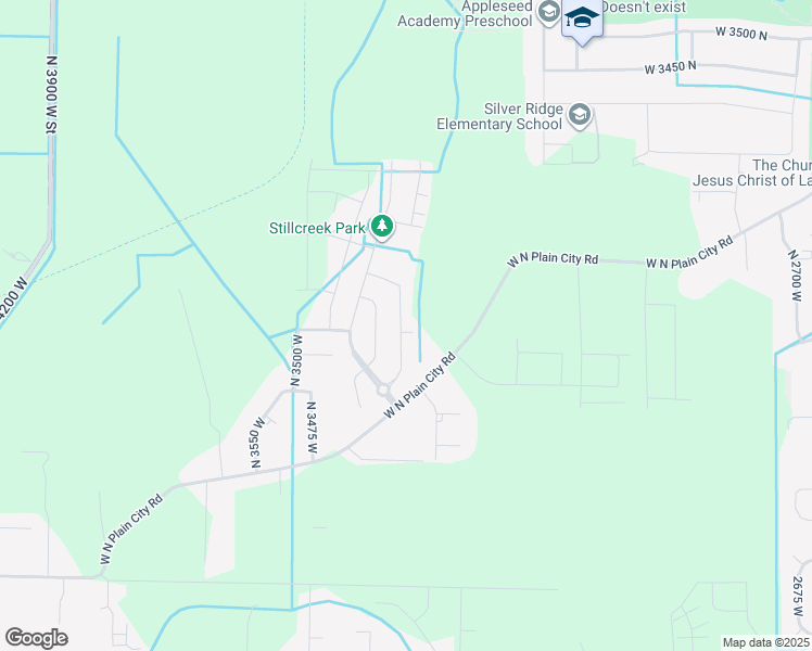 map of restaurants, bars, coffee shops, grocery stores, and more near 3080 North 3325 West in Plain City