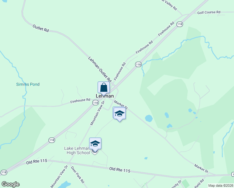 map of restaurants, bars, coffee shops, grocery stores, and more near in Lehman