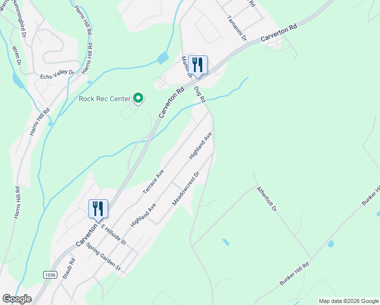 map of restaurants, bars, coffee shops, grocery stores, and more near 310 Highland Avenue in Luzerne