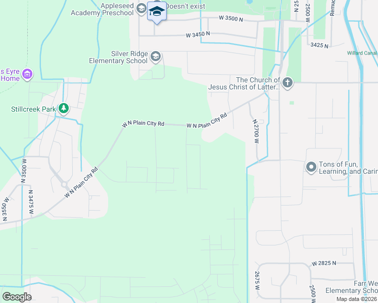 map of restaurants, bars, coffee shops, grocery stores, and more near 3202 North 2875 West in MS CITY