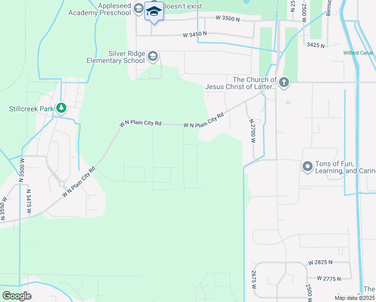 map of restaurants, bars, coffee shops, grocery stores, and more near 3202 North 2875 West in Weber County