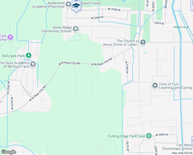 map of restaurants, bars, coffee shops, grocery stores, and more near 3207 North 2825 West in Weber County