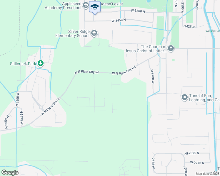 map of restaurants, bars, coffee shops, grocery stores, and more near 3209 North 2875 West in Weber County