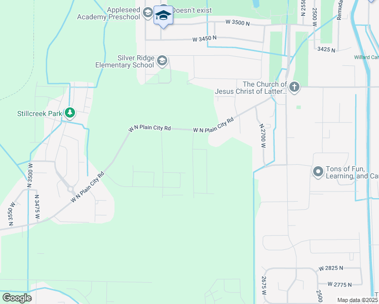 map of restaurants, bars, coffee shops, grocery stores, and more near 3221 North 2875 West in Weber County