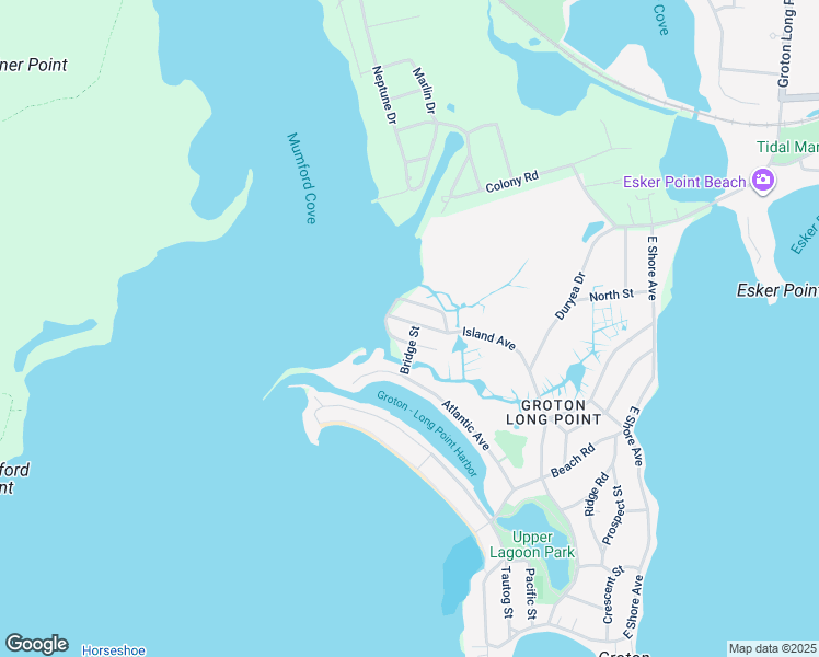 map of restaurants, bars, coffee shops, grocery stores, and more near 15 Island Avenue in Groton