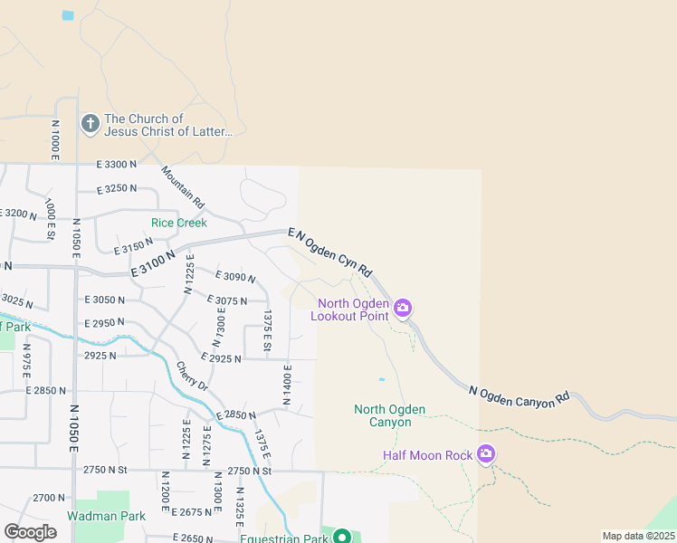 map of restaurants, bars, coffee shops, grocery stores, and more near 1484 East 3090 North in Harrisville