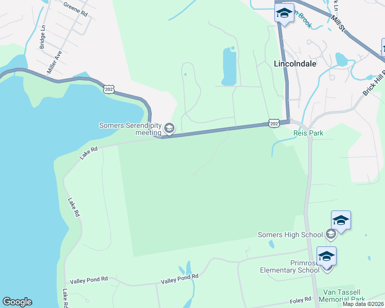 map of restaurants, bars, coffee shops, grocery stores, and more near 100 U.S. 202 in Lincolndale