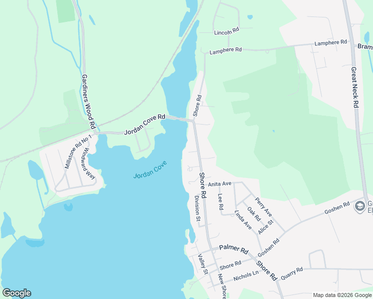 map of restaurants, bars, coffee shops, grocery stores, and more near 222 Shore Road in Waterford