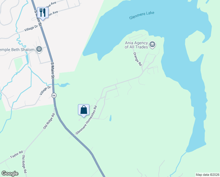 map of restaurants, bars, coffee shops, grocery stores, and more near 107 Glenmere Homesites Road in Florida