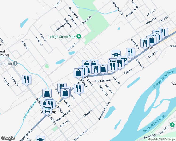 map of restaurants, bars, coffee shops, grocery stores, and more near 312 Birchwood Court in Exeter