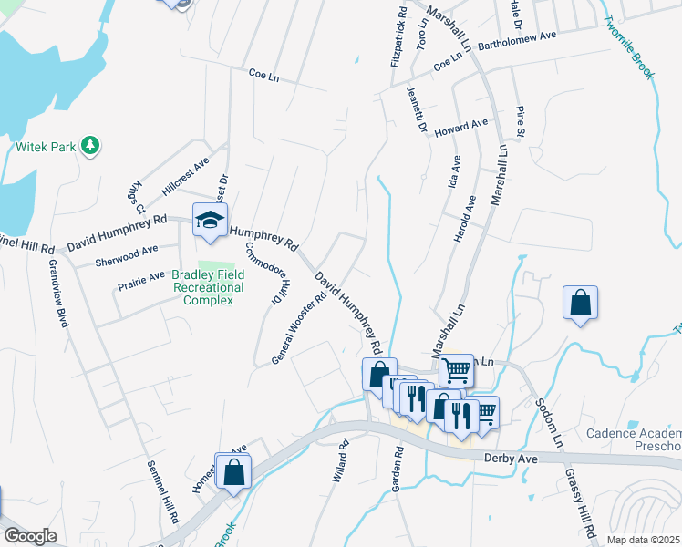 map of restaurants, bars, coffee shops, grocery stores, and more near 1 O'Sullivan Road in Derby
