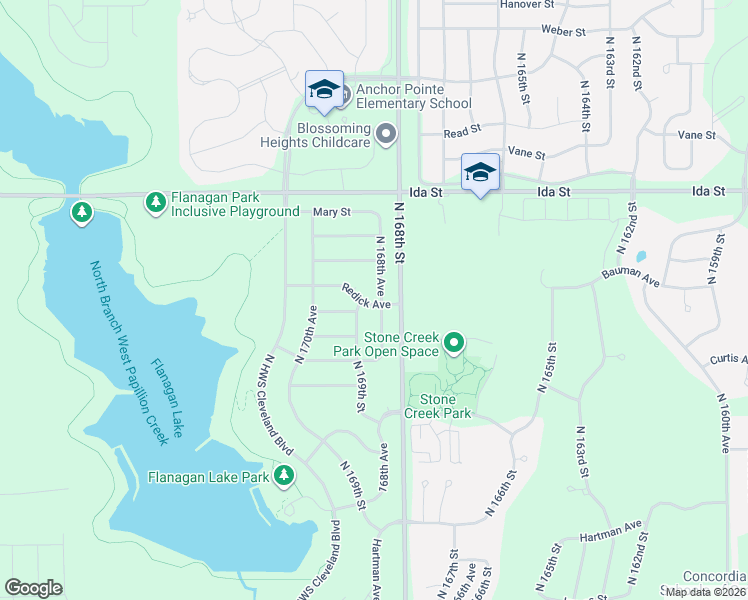 map of restaurants, bars, coffee shops, grocery stores, and more near 6344-6898 North 168th Street in Omaha