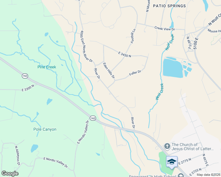 map of restaurants, bars, coffee shops, grocery stores, and more near 3250 North River Drive in Eden