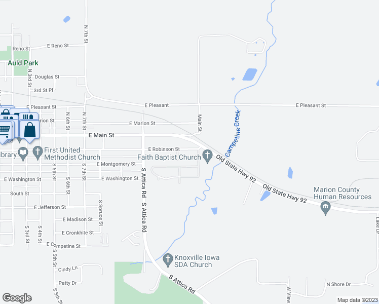 map of restaurants, bars, coffee shops, grocery stores, and more near 1610 East Robinson Street in Knoxville