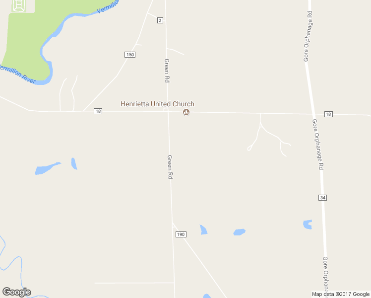 map of restaurants, bars, coffee shops, grocery stores, and more near 11923 Green Road in Wakeman