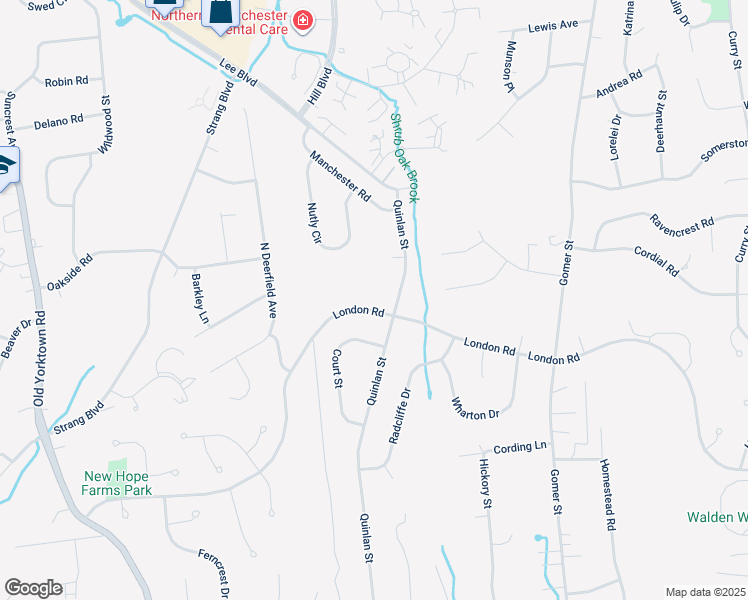 map of restaurants, bars, coffee shops, grocery stores, and more near 523 London Road in Yorktown Heights