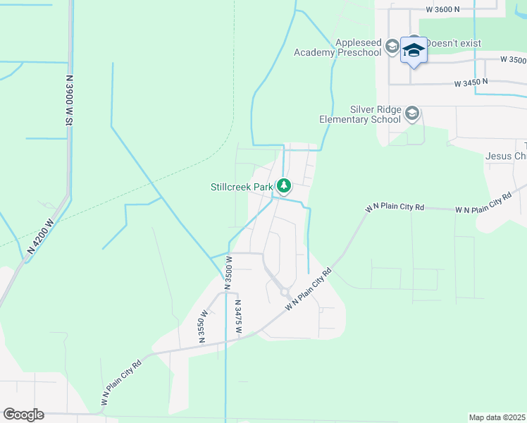 map of restaurants, bars, coffee shops, grocery stores, and more near 3152 North 3450 West in Plain City