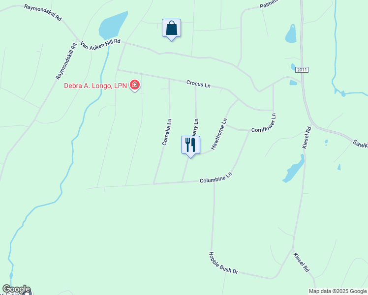 map of restaurants, bars, coffee shops, grocery stores, and more near 133 Cowberry Lane in Milford