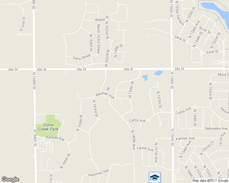 map of restaurants, bars, coffee shops, grocery stores, and more near 6624 North 160th Street in Omaha