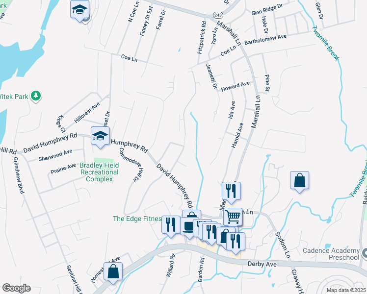 map of restaurants, bars, coffee shops, grocery stores, and more near 30 Derbyshire in Derby