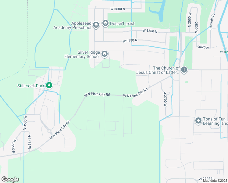 map of restaurants, bars, coffee shops, grocery stores, and more near 2900 West North Plain City Road in Plain City