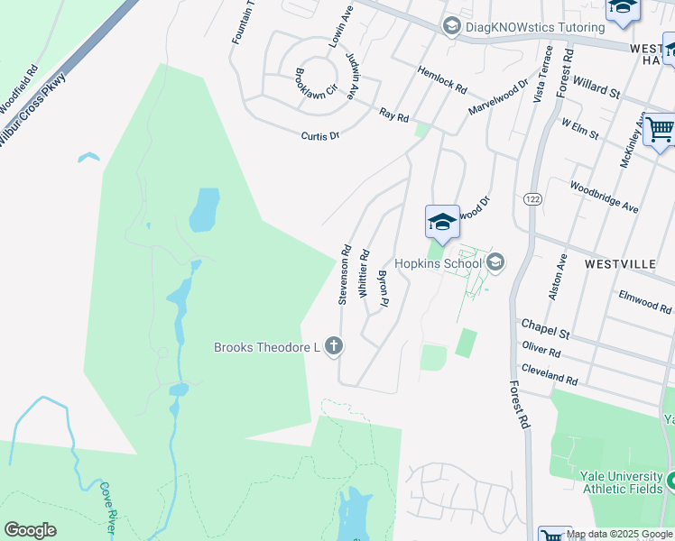 map of restaurants, bars, coffee shops, grocery stores, and more near 155 Stevenson Road in New Haven