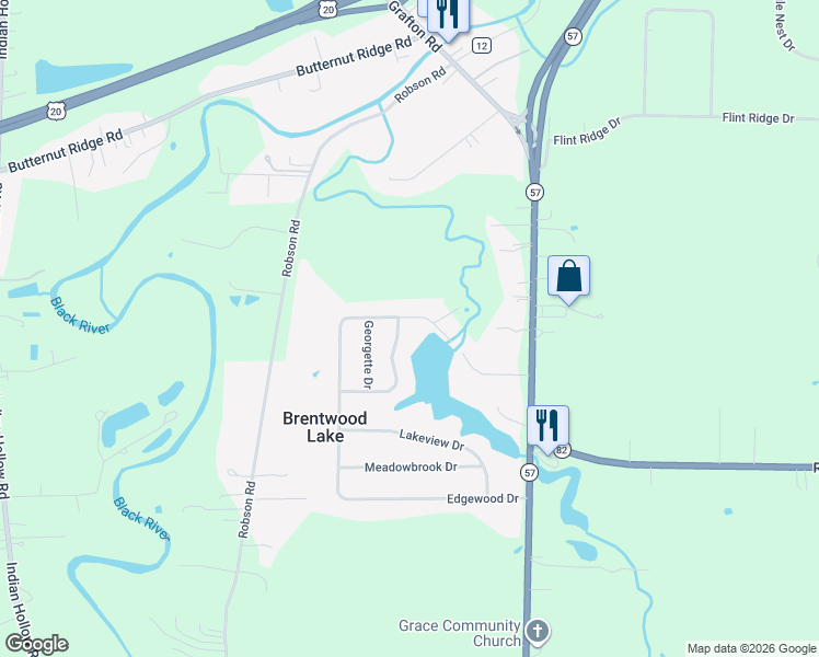map of restaurants, bars, coffee shops, grocery stores, and more near 131 Edgewood Drive in Grafton