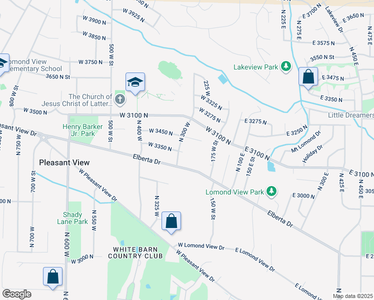 map of restaurants, bars, coffee shops, grocery stores, and more near 268 West 3350 North in Ogden