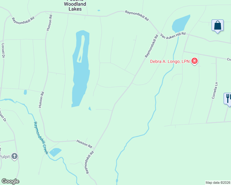 map of restaurants, bars, coffee shops, grocery stores, and more near 106 Witch Hazel Lane in Milford