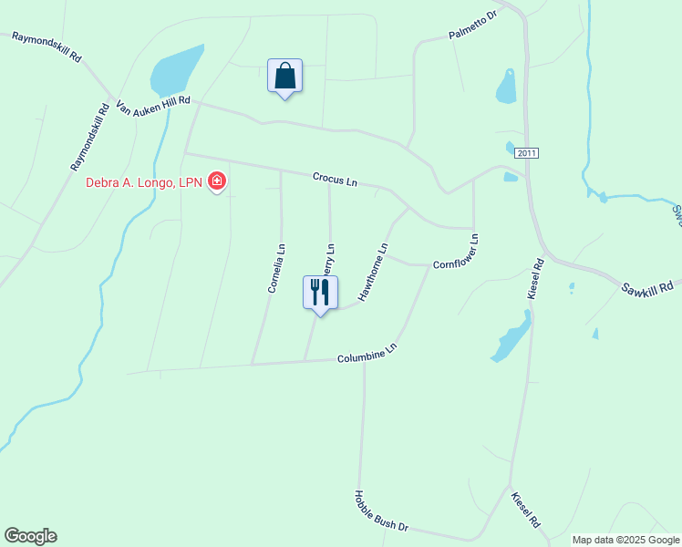 map of restaurants, bars, coffee shops, grocery stores, and more near 124 Cowberry Ln in Milford