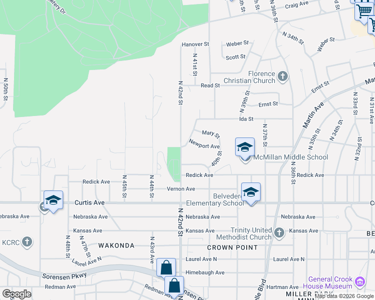 map of restaurants, bars, coffee shops, grocery stores, and more near 4029 Newport Avenue in Omaha