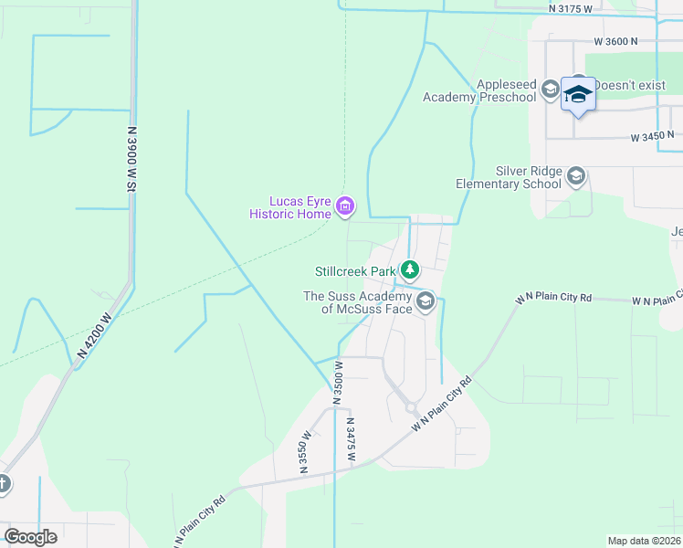 map of restaurants, bars, coffee shops, grocery stores, and more near 3508 West 3175 North in Plain City