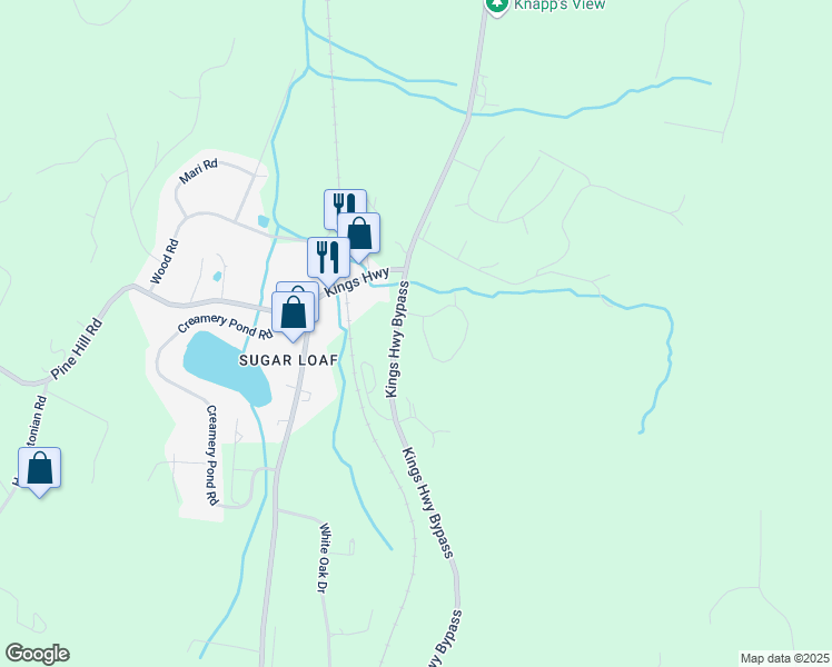 map of restaurants, bars, coffee shops, grocery stores, and more near 24 Pewter Circle in Chester