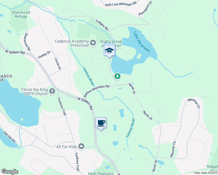 map of restaurants, bars, coffee shops, grocery stores, and more near 11 Barlow Mountain Road in Ridgefield