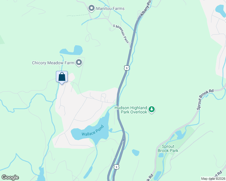 map of restaurants, bars, coffee shops, grocery stores, and more near 5832 Albany Post Road in Cortlandt