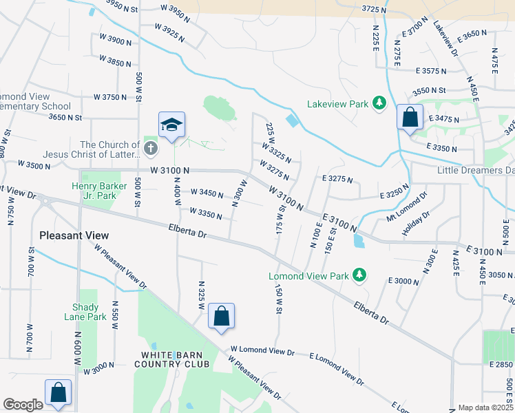 map of restaurants, bars, coffee shops, grocery stores, and more near 268 West 3350 North in Ogden