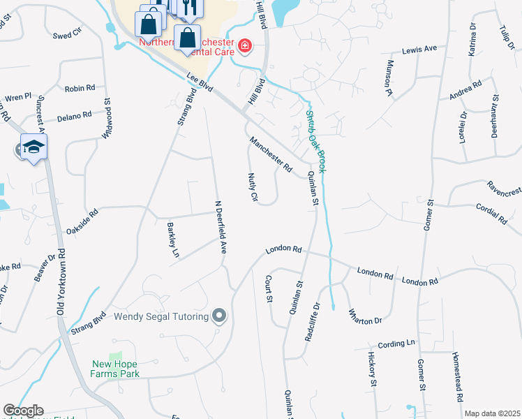 map of restaurants, bars, coffee shops, grocery stores, and more near 3294 Nutly Circle in Yorktown Heights