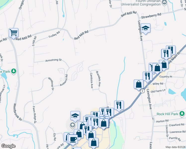 map of restaurants, bars, coffee shops, grocery stores, and more near 31 Cardoza Avenue in Mohegan Lake