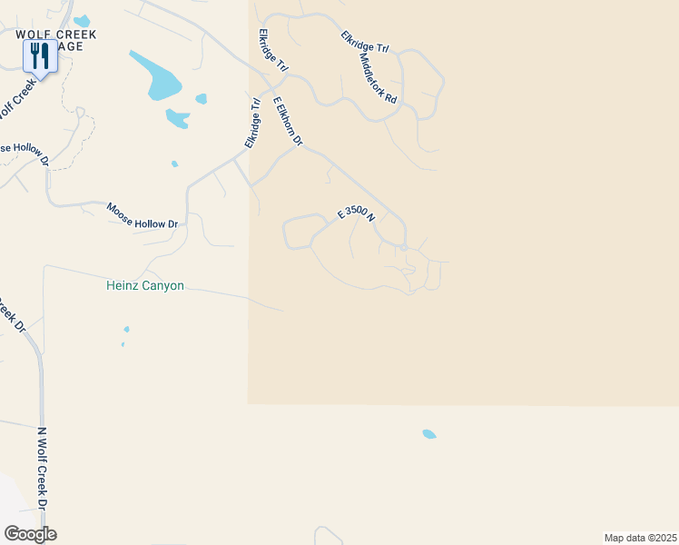 map of restaurants, bars, coffee shops, grocery stores, and more near 5951 East Big Horn Parkway in Eden
