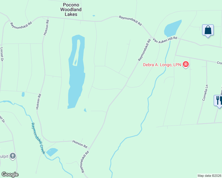 map of restaurants, bars, coffee shops, grocery stores, and more near 106 Witch Hazel Lane in Milford