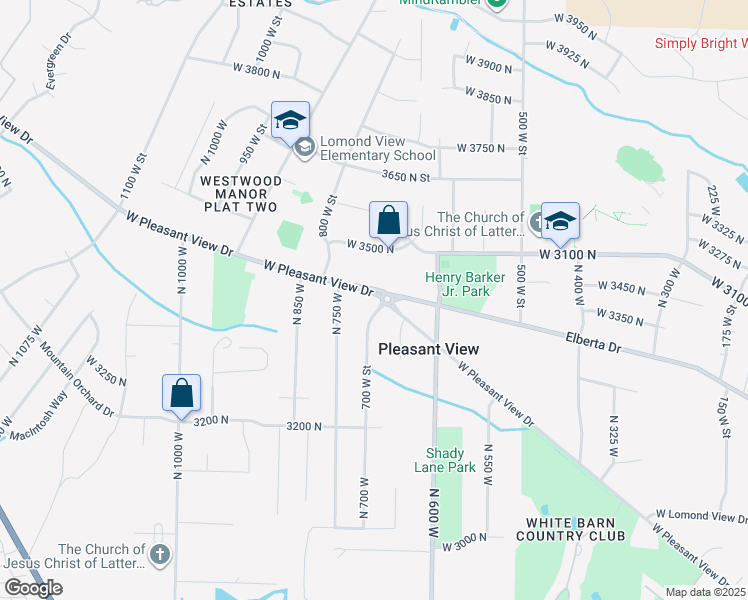 map of restaurants, bars, coffee shops, grocery stores, and more near 670 West Elberta Drive in Ogden