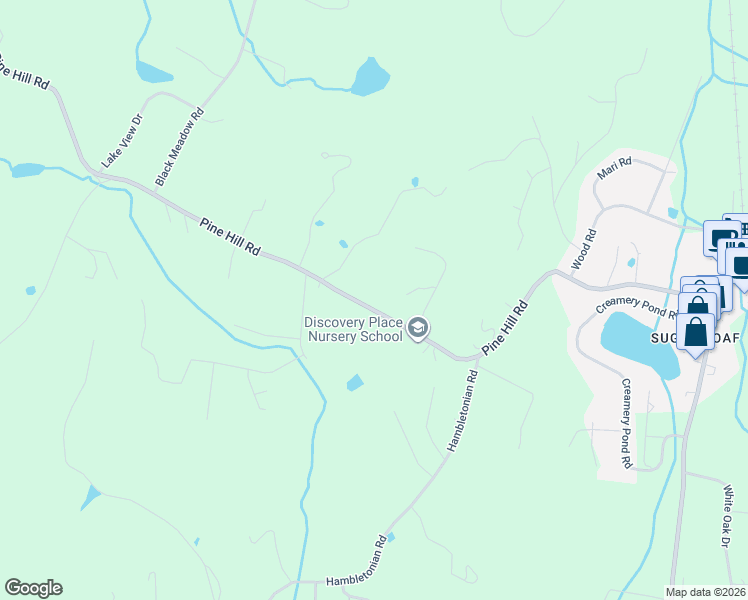 map of restaurants, bars, coffee shops, grocery stores, and more near 168 Pine Hill Road in Chester