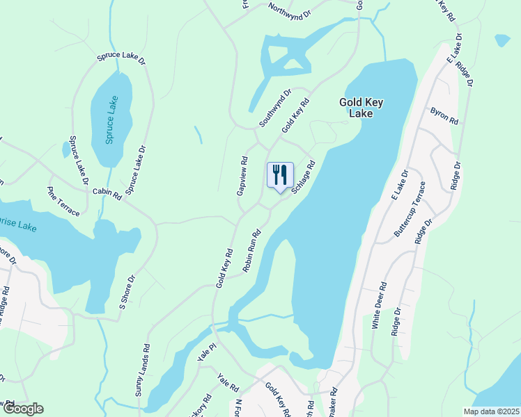 map of restaurants, bars, coffee shops, grocery stores, and more near 261 Gold Key Road in Milford