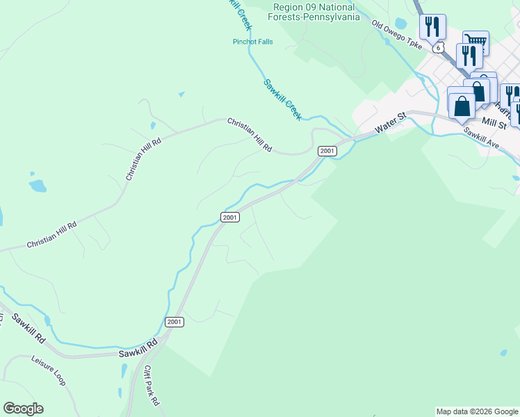 map of restaurants, bars, coffee shops, grocery stores, and more near 134 Rte 2001 in Milford