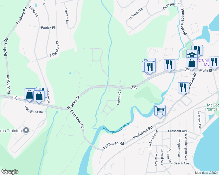 map of restaurants, bars, coffee shops, grocery stores, and more near 8 Sessa Lane in East Lyme